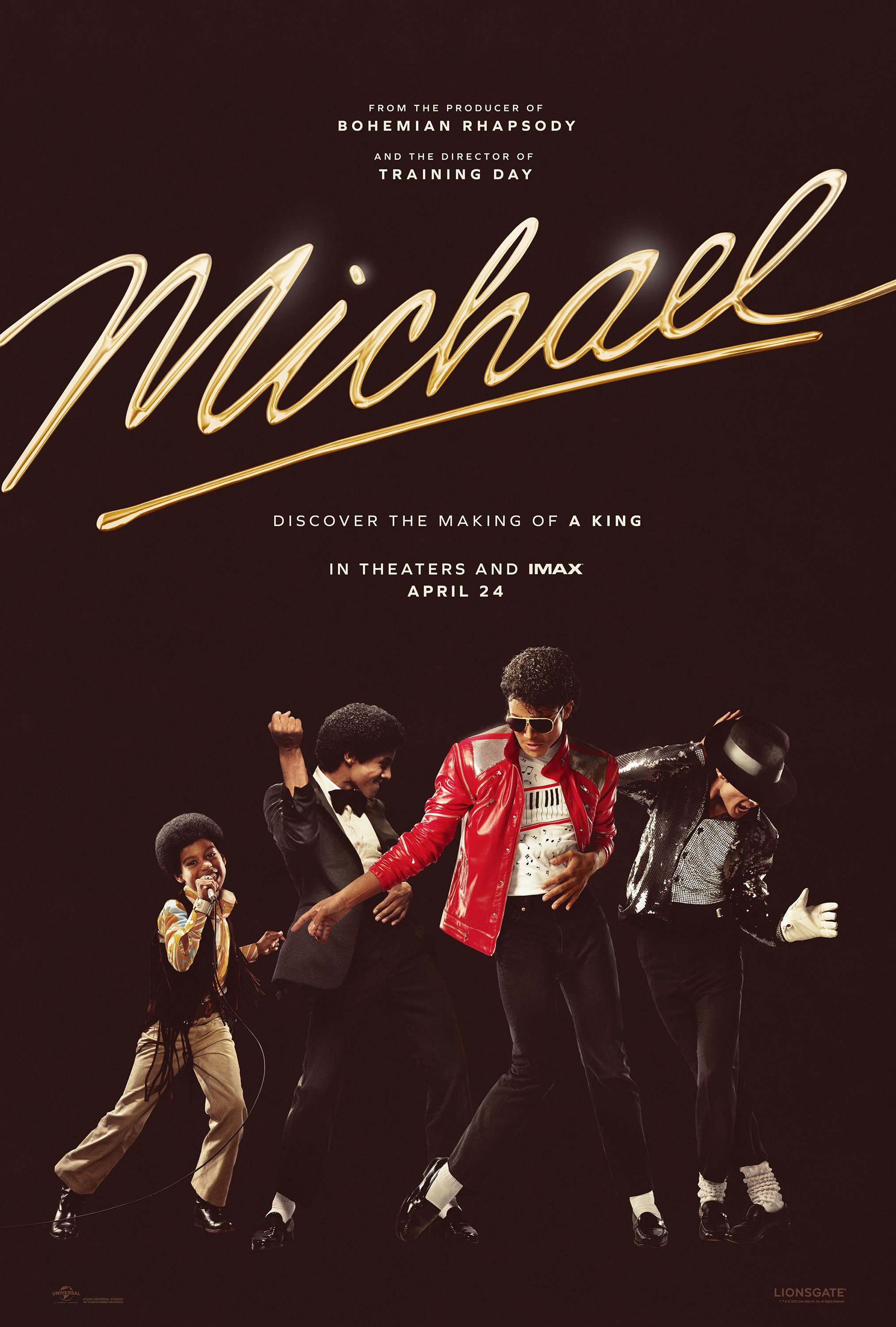Michael movie poster Jaafar Jackson as Michael Jackson through the eras